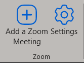 Click Add Zoom Meeting along the top of the window